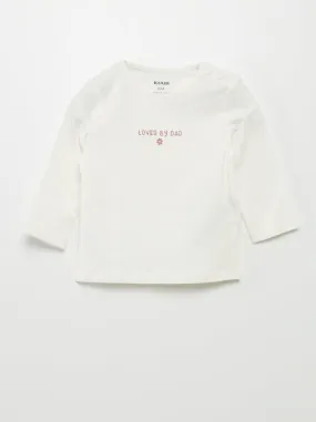 T-shirt con scritta - BIANCO